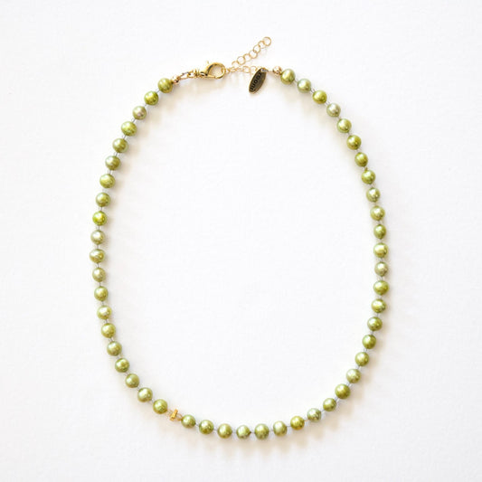 lime green pearl + citrine