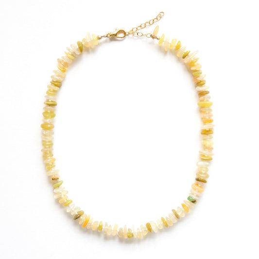 yellow opal + japanese pearls