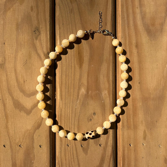 yellow jade + vintage glass